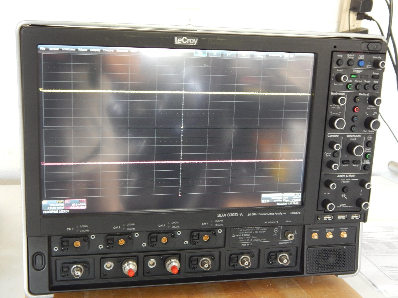 LeCroy SDA830Zi-A oscilloscope w/NIST cal 4/22/2025, WIN 10 standard accessories LeCroy SDA830Zi-A oscilloscope w/NIST cal 4/22/2025, WIN 10 standard accessories